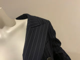 MONSE pin striped wool ruched backless blazer Size US 4 UK 8 S small ladies