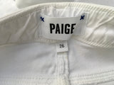 PAIGE Hoxton Ankle Skinny: Ultra White Jeans Denim Size 26 Ladies