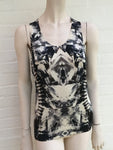 Alexander McQueen S/S 2009 Skeleton Silk Knit Top ICONIC Size L Large ladies