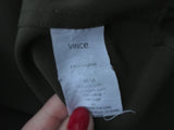 VINCE Women's Military Style Epaulettes Silk Shirt Top Blouse Size M medium Ladies