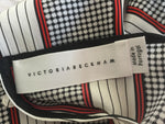 VICTORIA BECKHAM Runaway Printed silk top 2015 Collection UK 12 US 8 F 40 I 44  LADIES