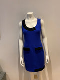 MOSCHINO Boutique Royal Blue Tweed sheath dress Size I 42 UK 10 US 6 ladies