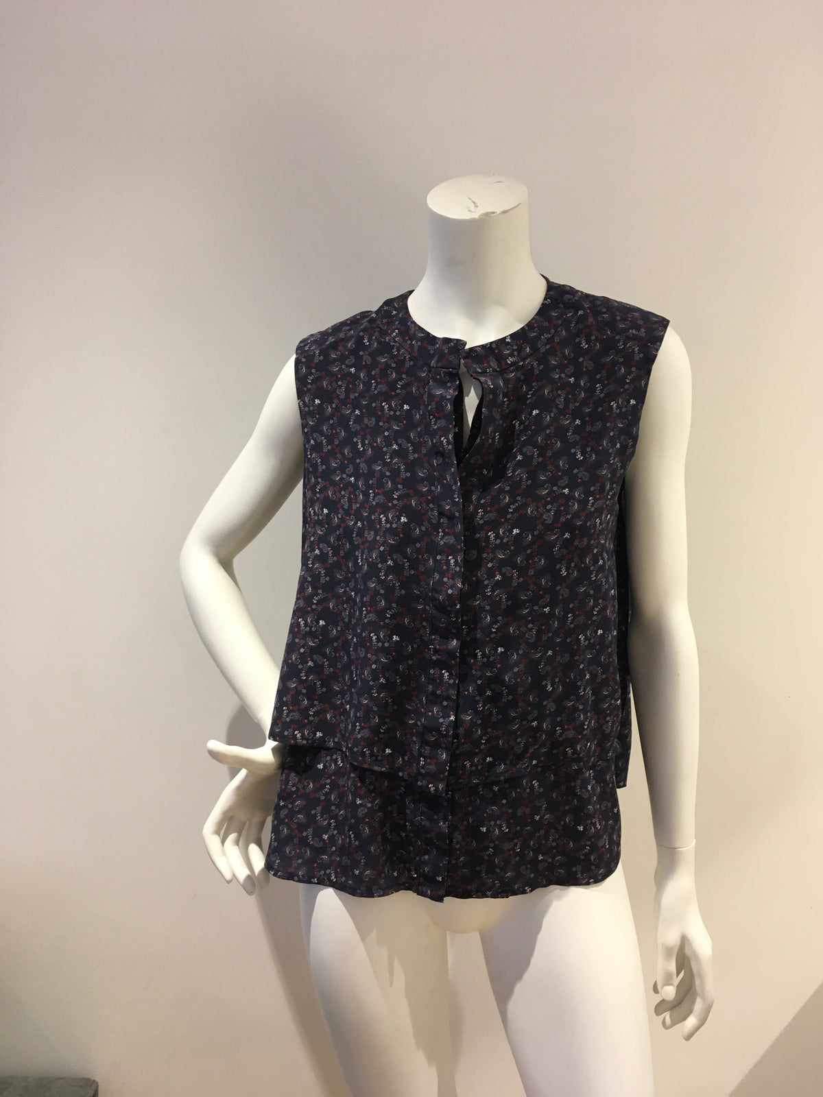 CRUISE Brazil Sleeveless Button Paisley Print Blouse Size 40 UK 12 US 8 ladies