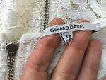 Gerard Darel White Lace Blouse Top Ladies Size F 44 L large ladies