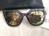 FENDI FF 0060/S MSUMV Blue Clear Stud Tipped Cat Eye Sunglasses ladies