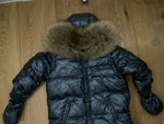 BONPOINT Hooded Down Feather Snowsuit Fur Trim Hoodie Size 18 month children