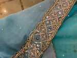 Sundri Khan Blue embellished blouse tank top S small ladies