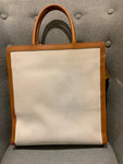 Céline 2020 Canvas Calfskin Vertical Cabas Natural Tan Tote Bag Handbag ladies