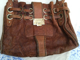 JIMMY CHOO Brown Leather Ramona Tote Bag Handbag ladies