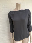 James Perse Los Angeles 3/4 Short Sleeve Blouse Top Size 0  Ladies