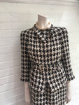 Chanel Iconic Houndstooth 2-piece dress jacket suit F 40 UK 12 US 8 Ladies