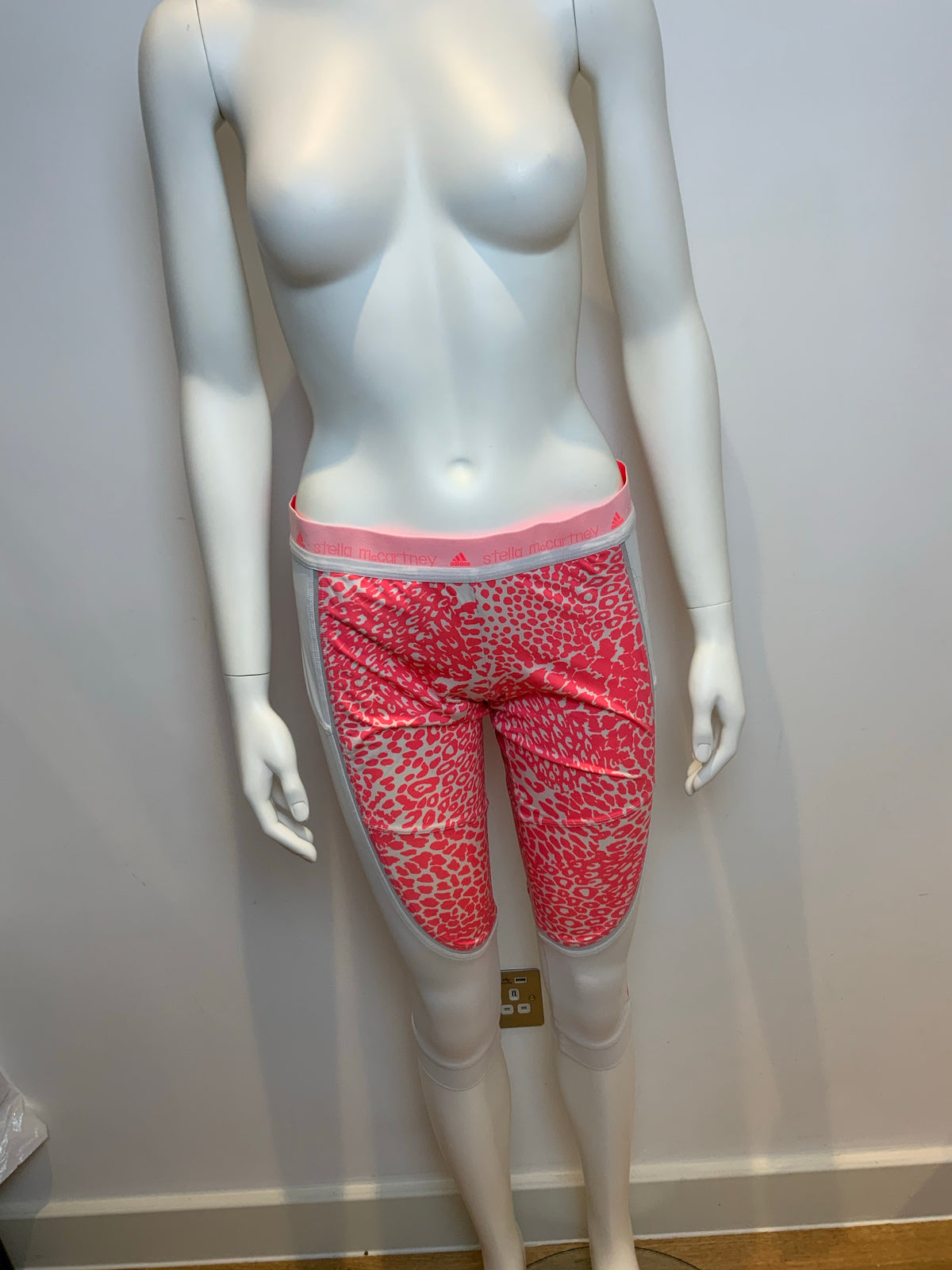 STELLA MCCARTNEY For ADIDAS animal print fun stretch cropped legging M medium ladies