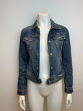 JUICY COUTURE Denim Jacket JEAN JACKET Biker Size P XXS ladies