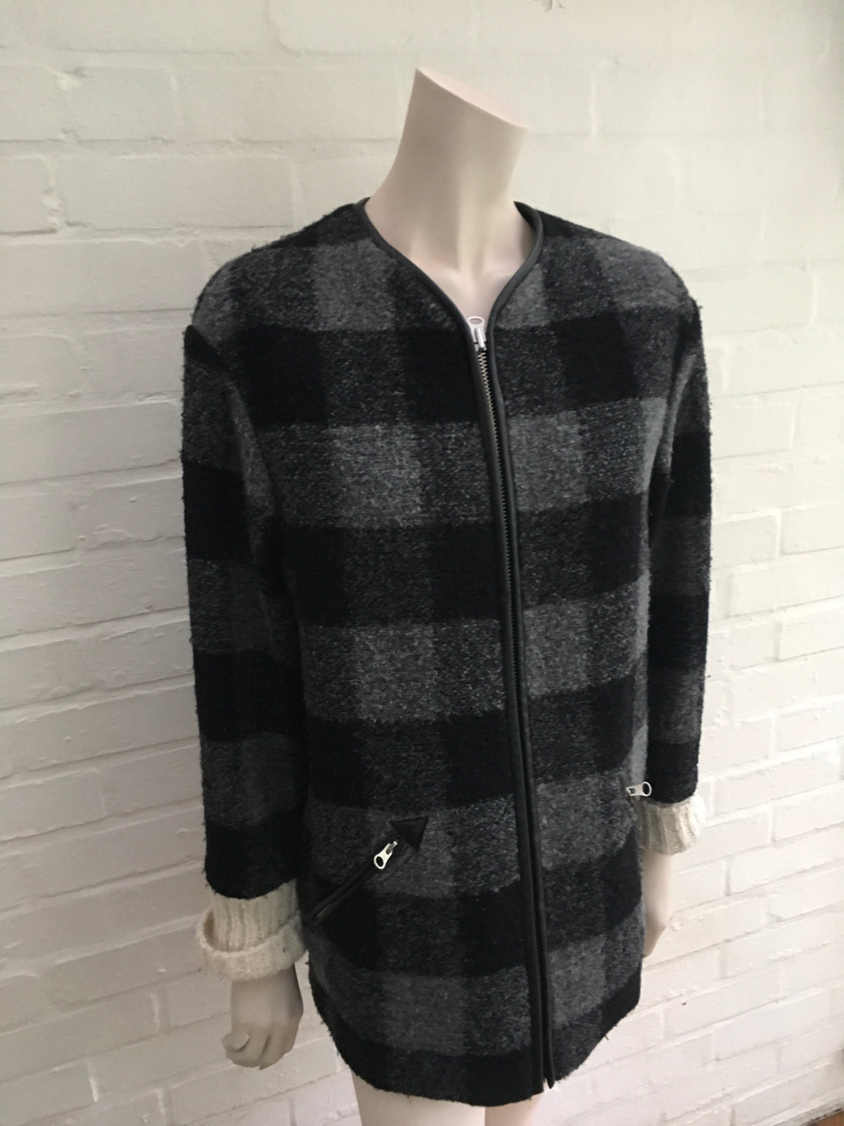 Isabel Marant Étoile Women's Bouclé Check Wool Gelicia Coat Ladies