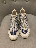 CHRISTIAN DIOR D-Connect Butterfly Tropicalia Lace Up Flat Trainers Sneakers 37 ladies