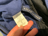 Ralph Lauren Navy Blue Cotton Halter Top Ruffles Hem Dress Cover Up Size S Small ladies