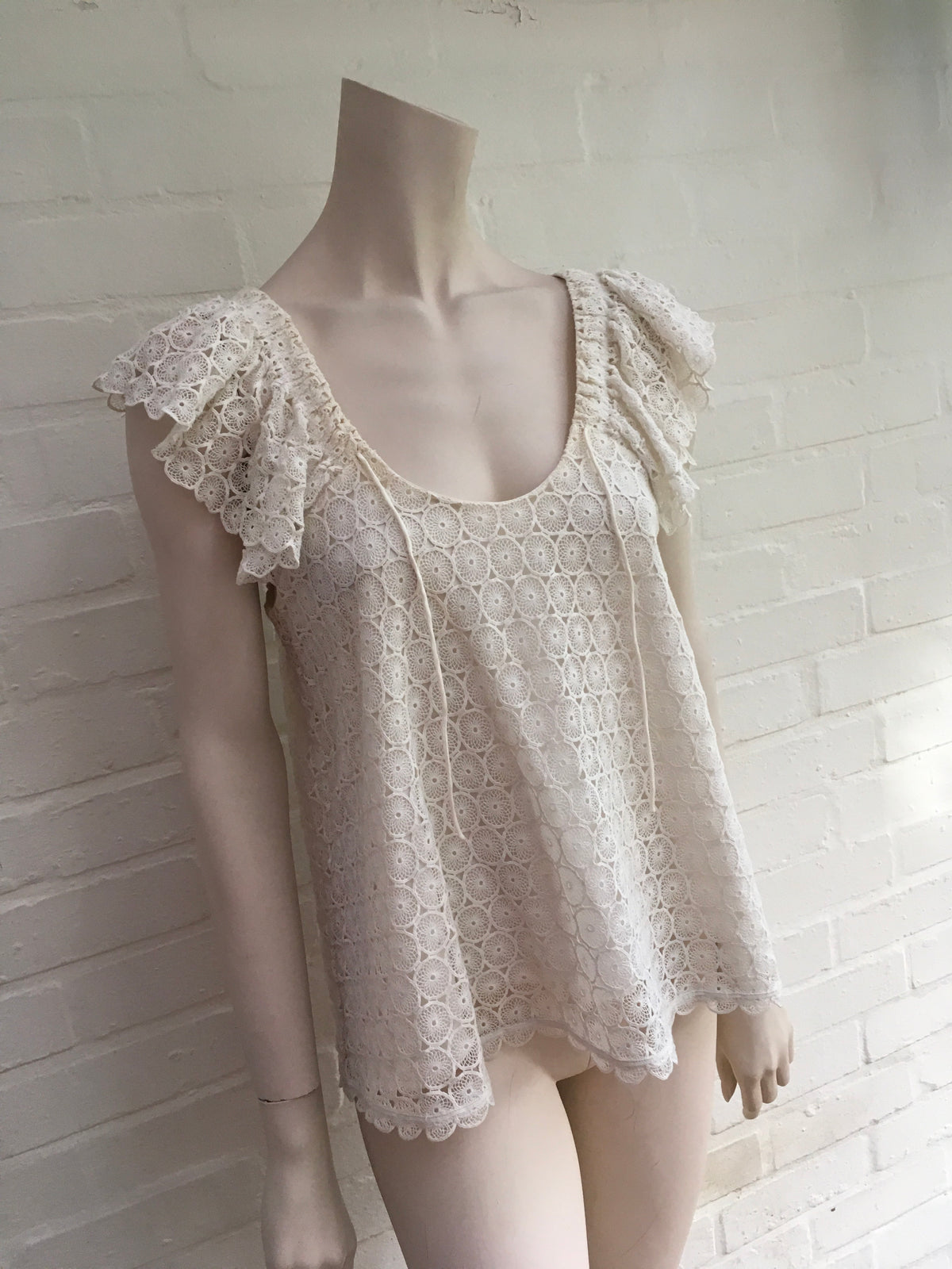 CHLOÉ Crocheted lace top Ladies