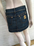 Roberto Cavalli Runaway Denim Jeans Mini Skirt Ladies