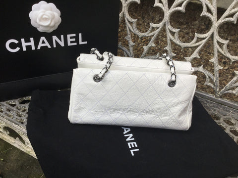 Chanel Black Quilted Patent Leather Ritz Flap Bag Chanel