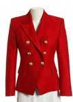 SOLD OUT Balmain double breasted red silk blend blazer jacket F 40 UK 12 ladies