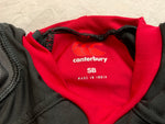 CANTERBURY VAPODRI RAZE VEST SHOCKING BLACK RED JUNIOR RUGBY TOP SIZE SMALL ladies