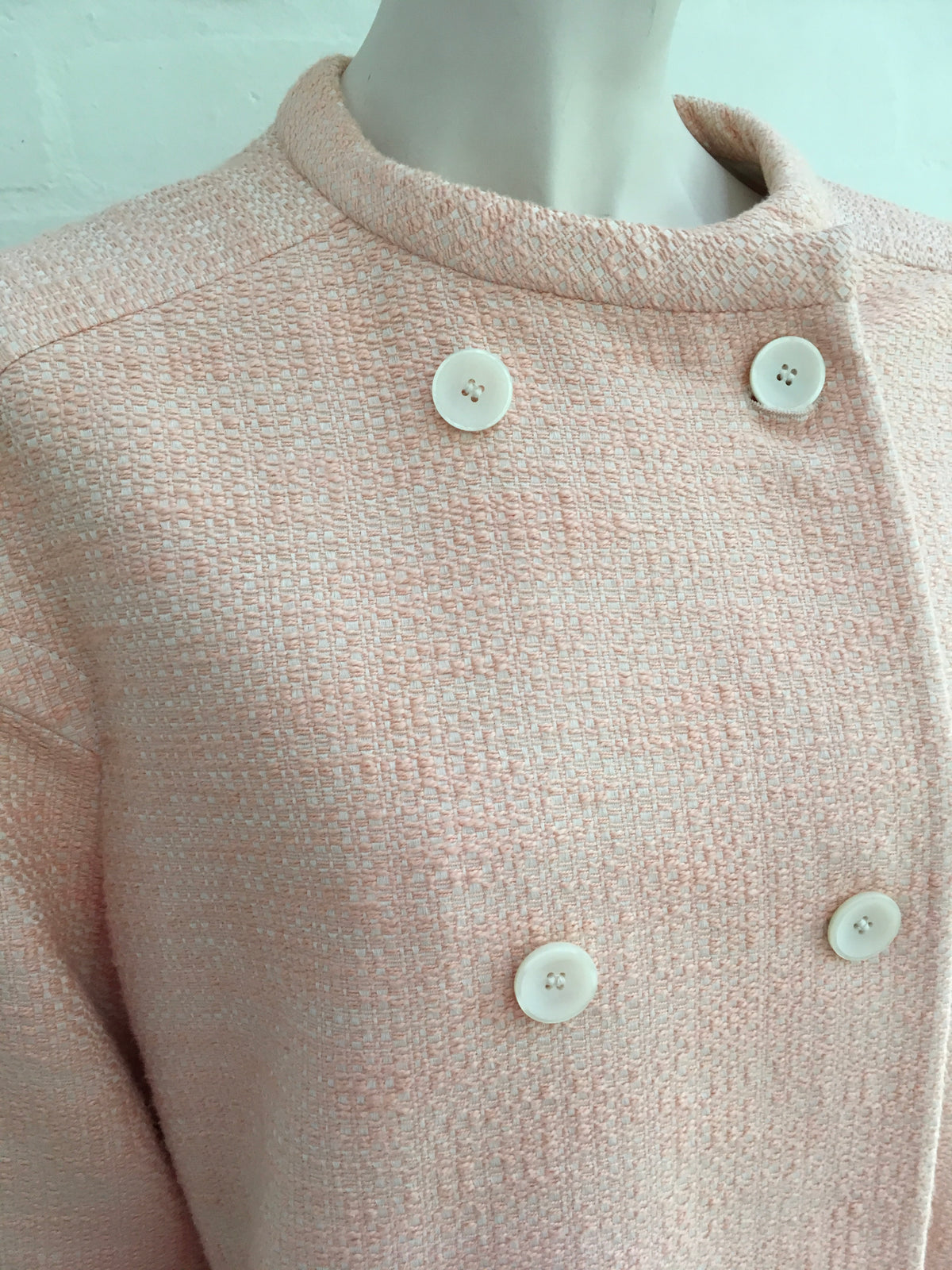 JAEGER LONDON Women's Pink Summer Tweed Coat Ladies