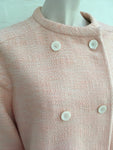 JAEGER LONDON Women's Pink Summer Tweed Coat Ladies