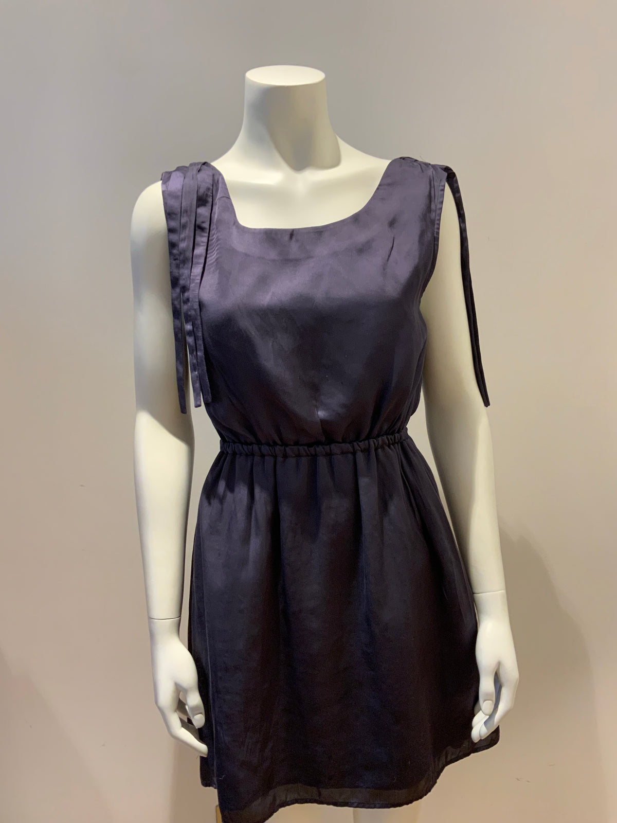 Navy Blue Silky Mini DRESS SIZE XS ladies