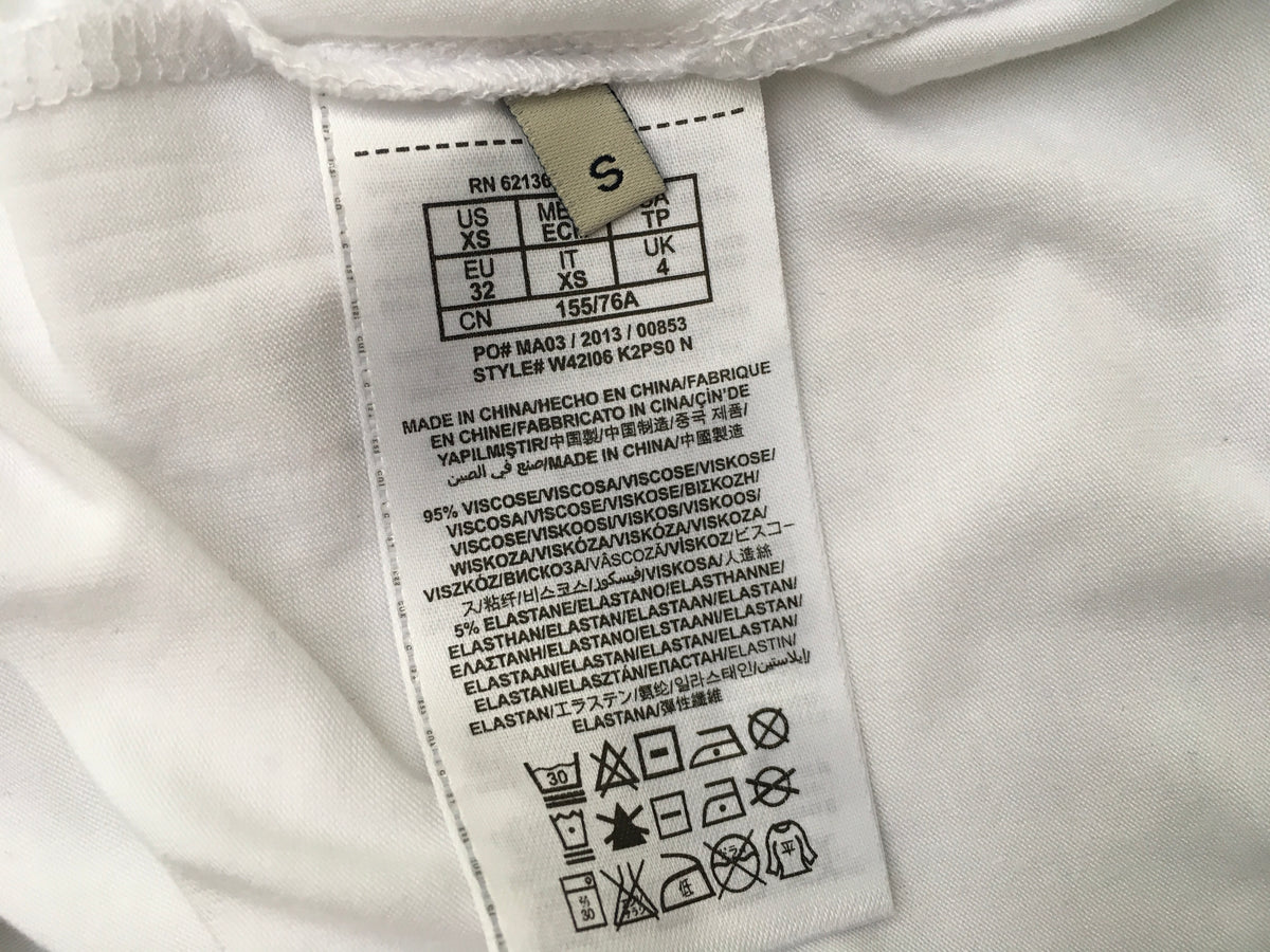 Guess Printed White T-shirt Top Size S Small Ladies