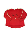 Petit Bateau Red Cotton with Eyes Print T shirt Top Size 5 years 110 cm children