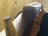 MULBERRY TAN D-RING PYTHON SNAKESKIN Boot Booties Brown Size 37 UK 4 US 7 Ladies