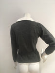 Trucco knit wool blend in grey jumper sweater removable collar Size S Small ladies