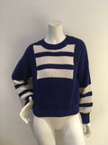 SELF-PORTRAIT Intarsia cotton jumper sweater Size L large ladies