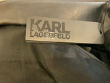 KARL LAGERFELD LEATHER BIKER JACKET SIZE I 44 F 40 lade