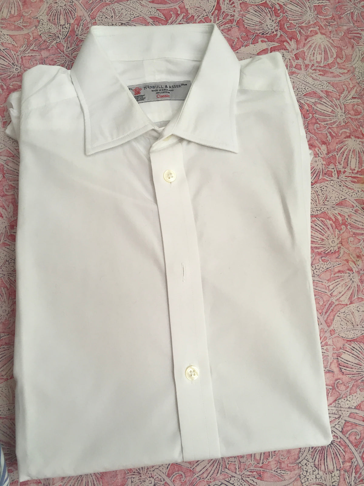 Turnbull & Asser White Classic Cotton Button Down Shirt  Men