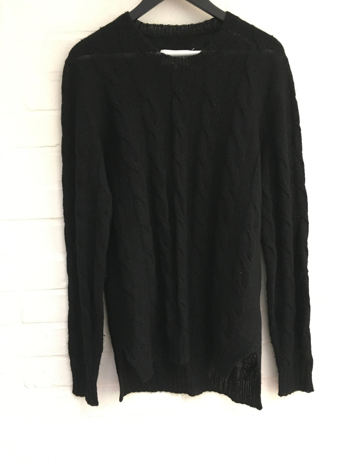 MAISON MARTIN MARGIELA WOOL & ALPACA THIN CABLE KNIT JUMPER SWEATER L LARGE men