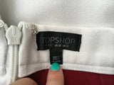 Topshop White Mini Skirt UK 14 US 10 EU 42 ladies