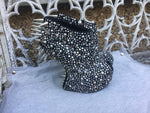 Giuseppe Zanotti Lady Gaga Silver Swarovski Crystal and Spikeembellished Contoured Wedges Shoes 39 1/2 Ladies