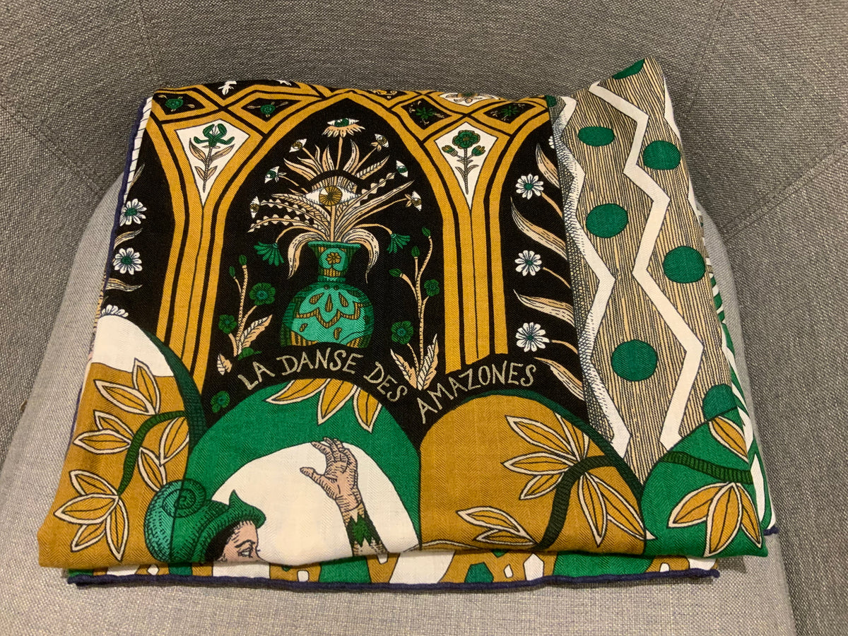 Hermès Hermes 2021 La Danse Des Amazones By Edouard Baribeaud Cashmere Shawl ladies