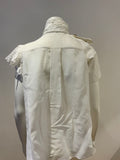 SACAI MOST WANTED HEAVY LACE ASYMMETRIC BLOUSE SHIRT SIZE XS ladies