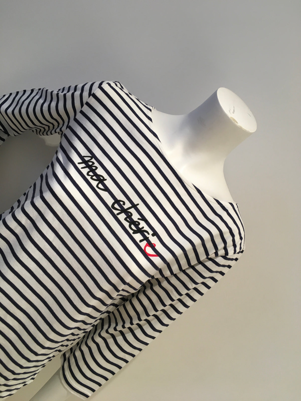 CHINTI & PARKER Printed striped organic cotton T-shirt Top Size S small ladies