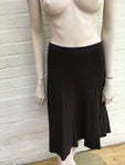 John Lewis Women Brown Knit Midi Wool & Cotton Skirt Size 18 ladies