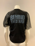 Amazing NK "Behind the Stars" lace trim top T shirt size P XS ladies