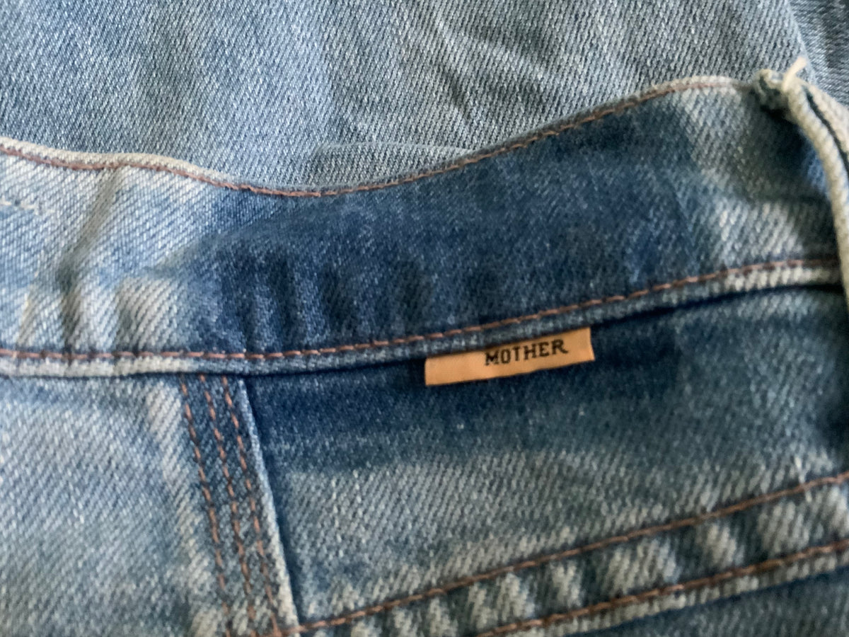 MOTHER SUPERIOR The Pleated Popular Peg Jeans High Waisted Denim Size 27 ladies