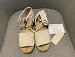 STELLA MCCARTNEY Espadrilles Sandals Floral Embroidered Size 39 US 9 UK 6 ladies