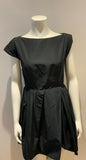 £650 Carven Black Open Back Dress Size FR 36 UK 8 US 4 ladies