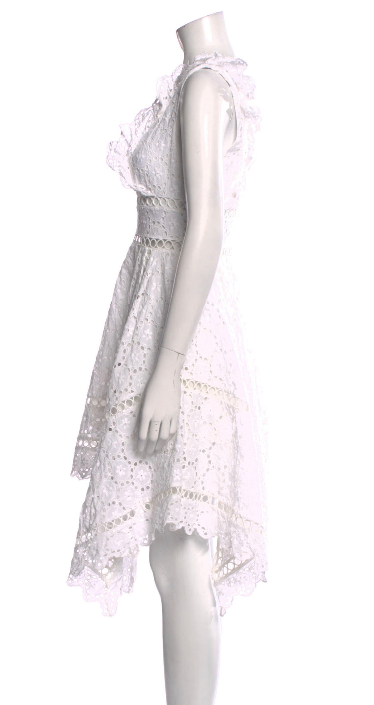 ZIMMERMANN White Divinity Wheel Day Broderie Dress Size 1 S small ladies
