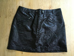 Topshop Vinyl Zip Pocket Mini Skirt UK 14 US 10 EU 42 ladies