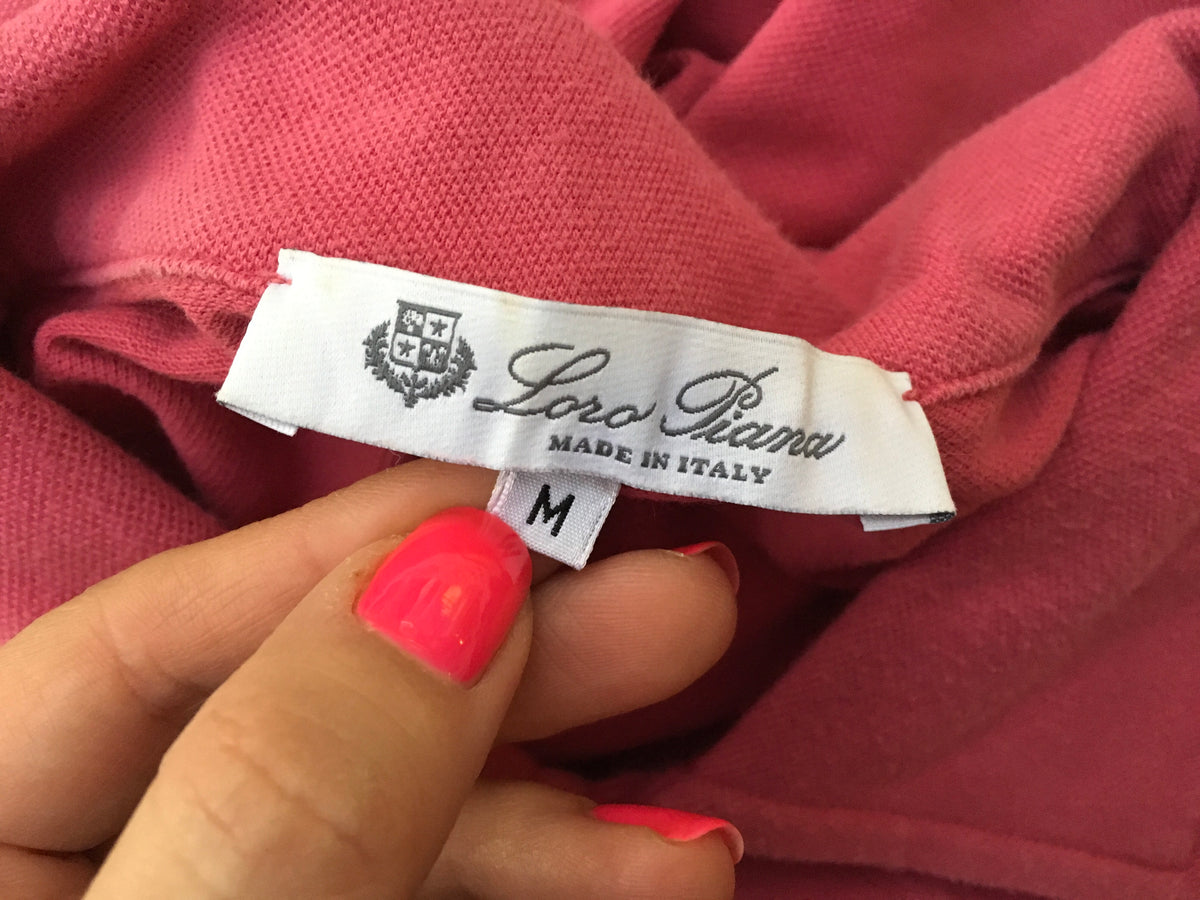 LORO PIANA Cotton-Piqué Polo Shirt Top T-shirt Size M MEDIUM men