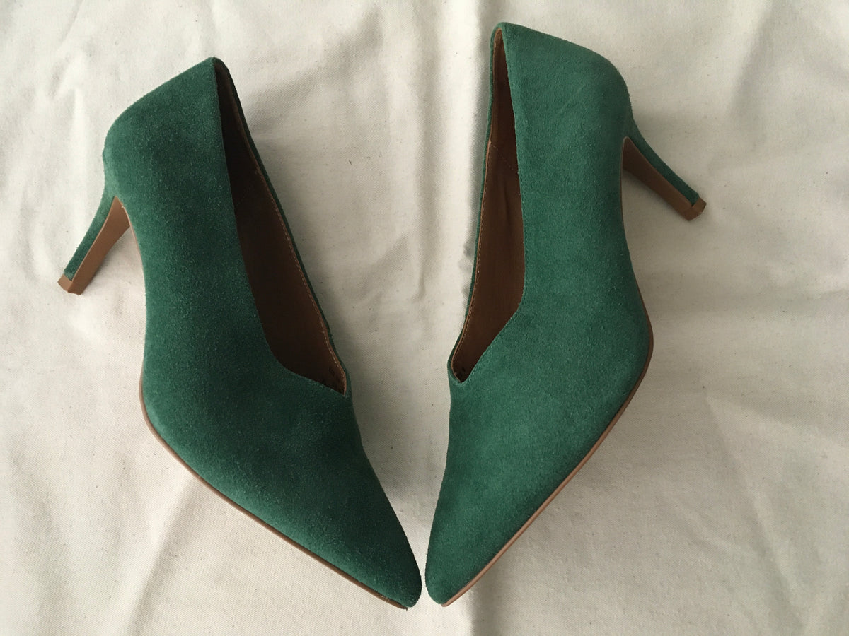 & Other Stories Los Angeles Green Suede Pumps Shoes EU 38 UK 5 US 8 ladies